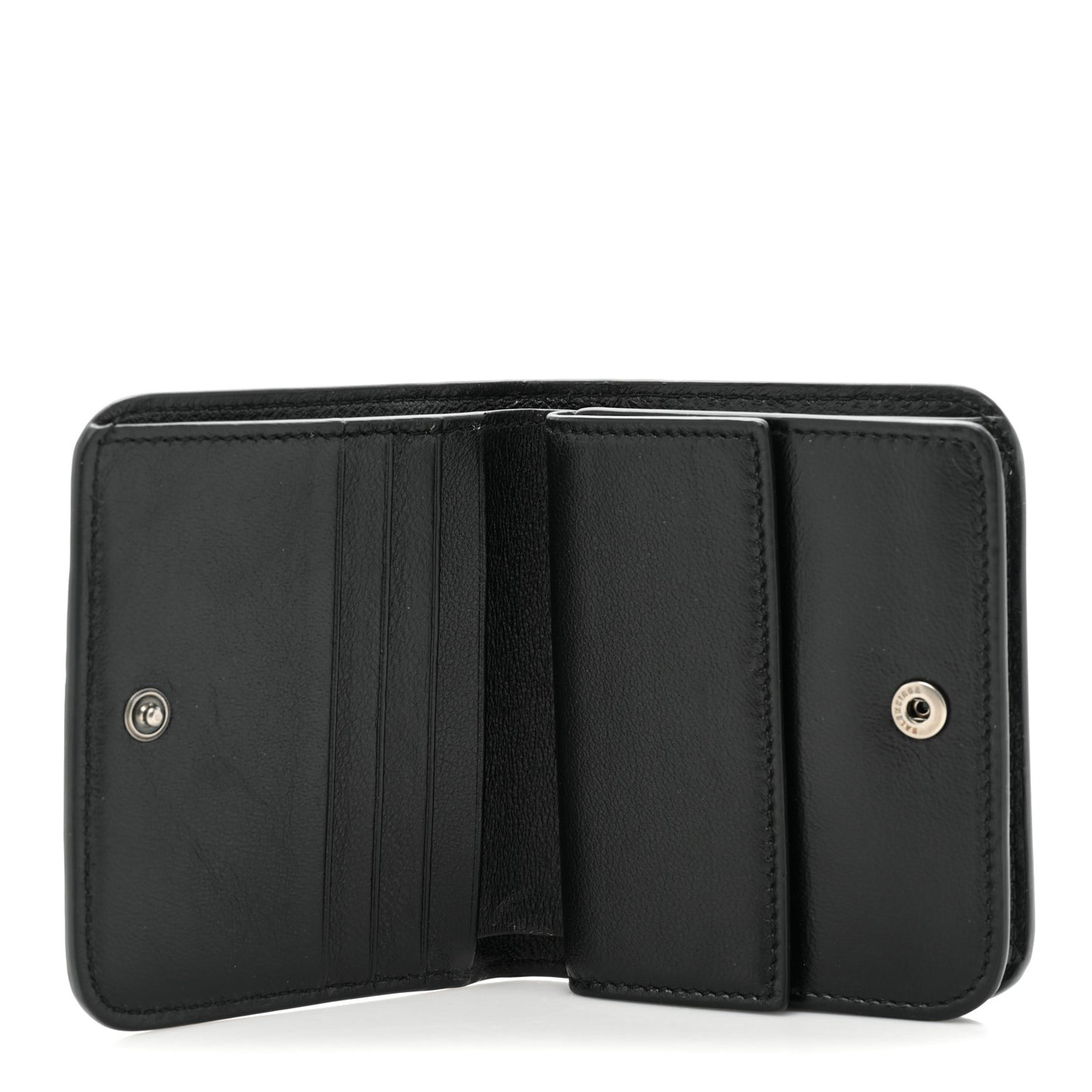 Grained Calfskin Essential Coin Case Card Holder Black