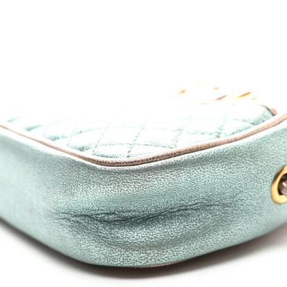 Gucci Laminated Nappa Trapuntata Mini Zumi Dome Shoulder Bag Rosa Lago Rame 10 of 10