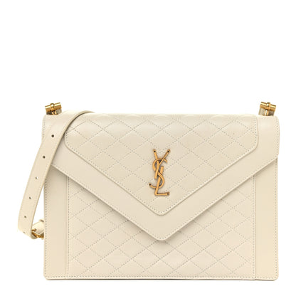 Saint Laurent Lambskin Quilted Mini Gaby Satchel Blanc Vintage 1 of 21