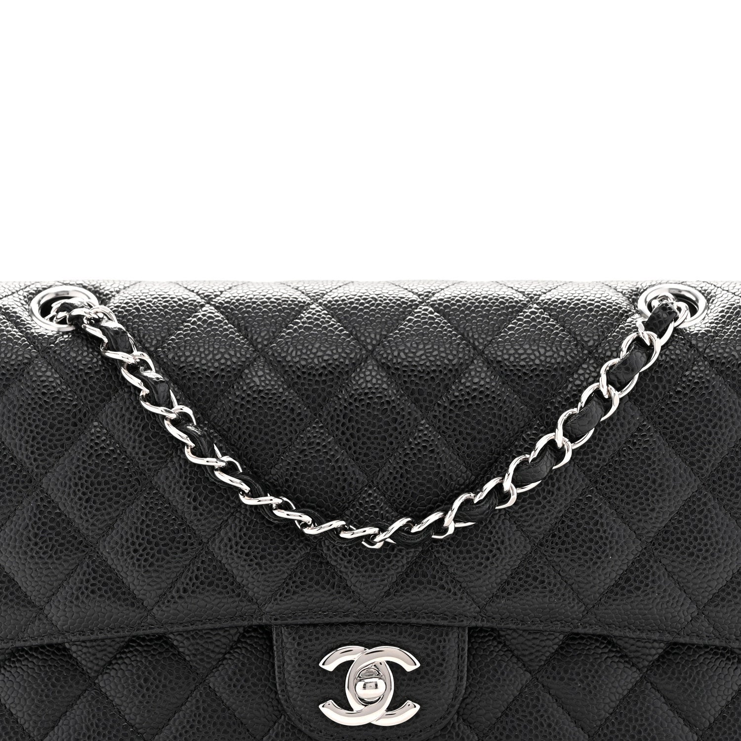 Chanel Caviar Quilted Medium Double Flap Black 8 of 11