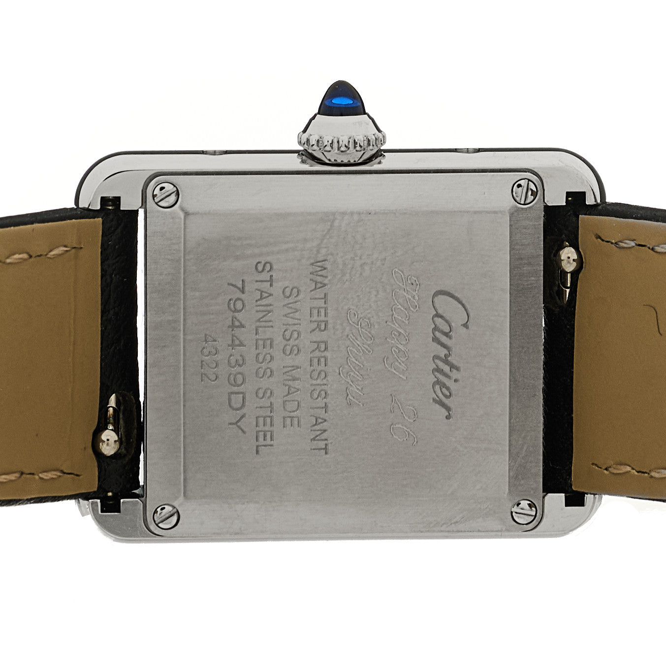Cartier Stainless Steel Calfskin 22mm Must de Cartier Tank Quartz Watch 4 of 4