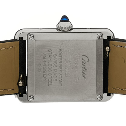 Cartier Stainless Steel Calfskin 22mm Must de Cartier Tank Quartz Watch 4 of 4