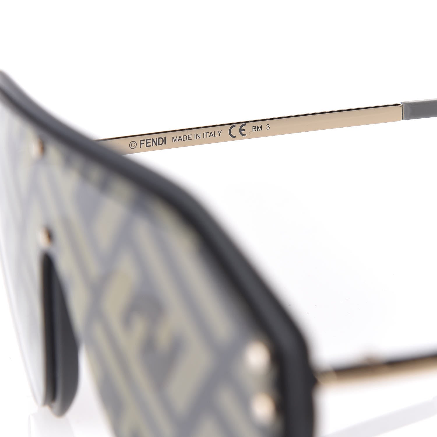 Fendi FF Fabulous Shield Sunglasses FF M0039/G/S Black 6 of 7