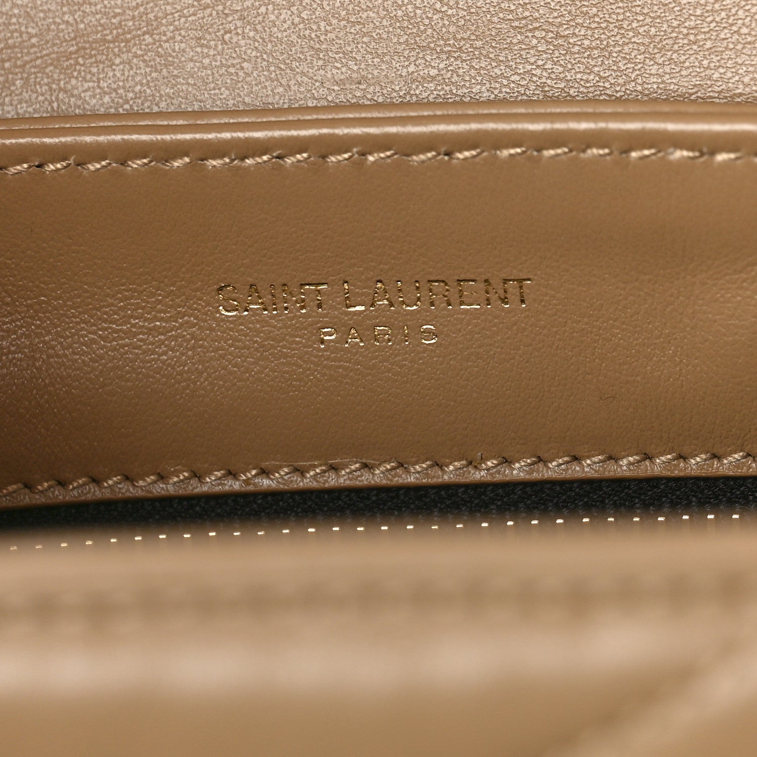 Saint Laurent Calfskin Y Quilted Monogram Toy Loulou Crossbody Bag Dark Latte 6 of 12