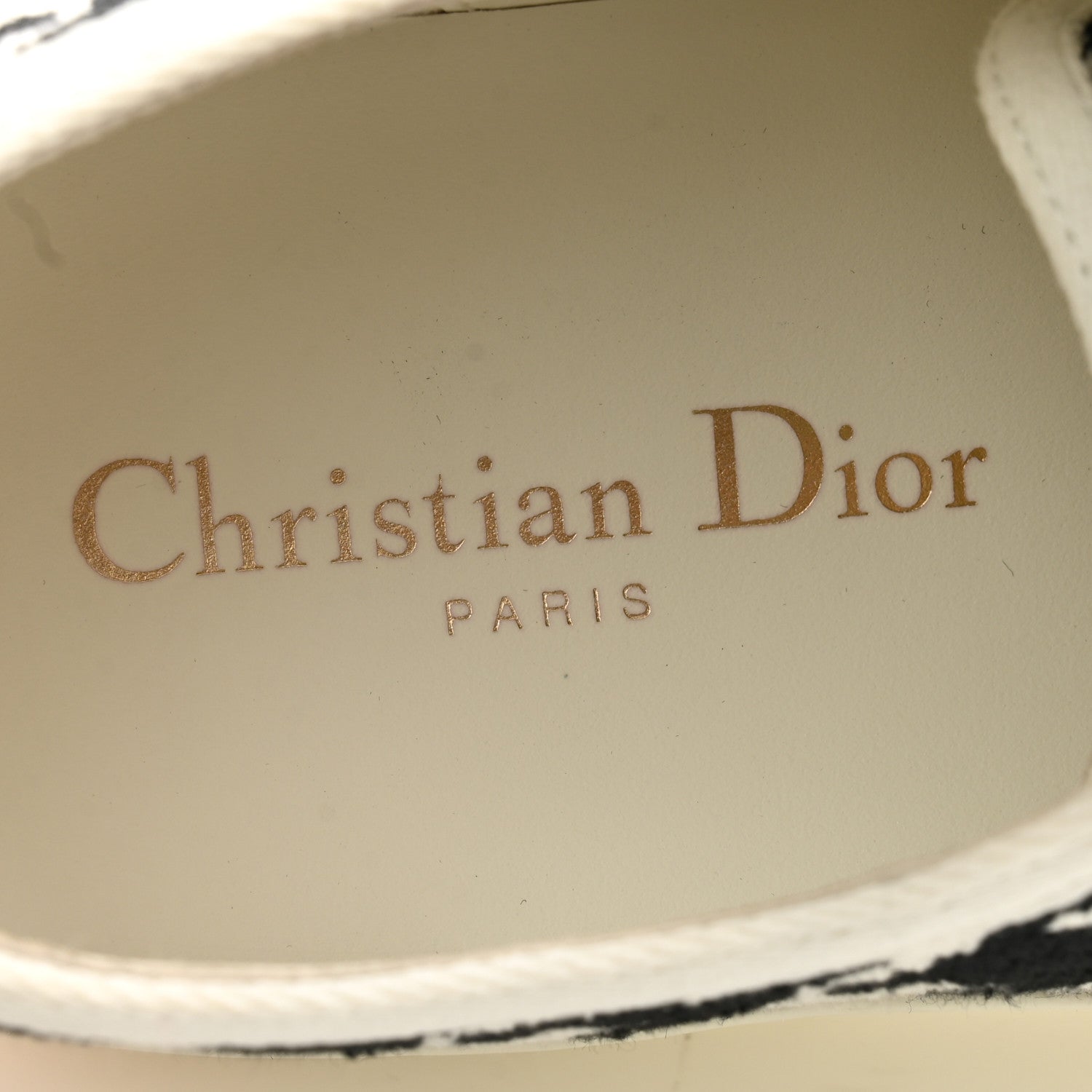 Christian Dior Canvas Macro Houndstooth Embroidered Womens Womens Walk'N'Dior Low Top Sneakers 39.5 White Black 6 of 11