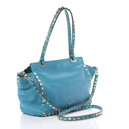 Valentino Garavani Vitello Small Rockstud Tote Parrot 3 of 17