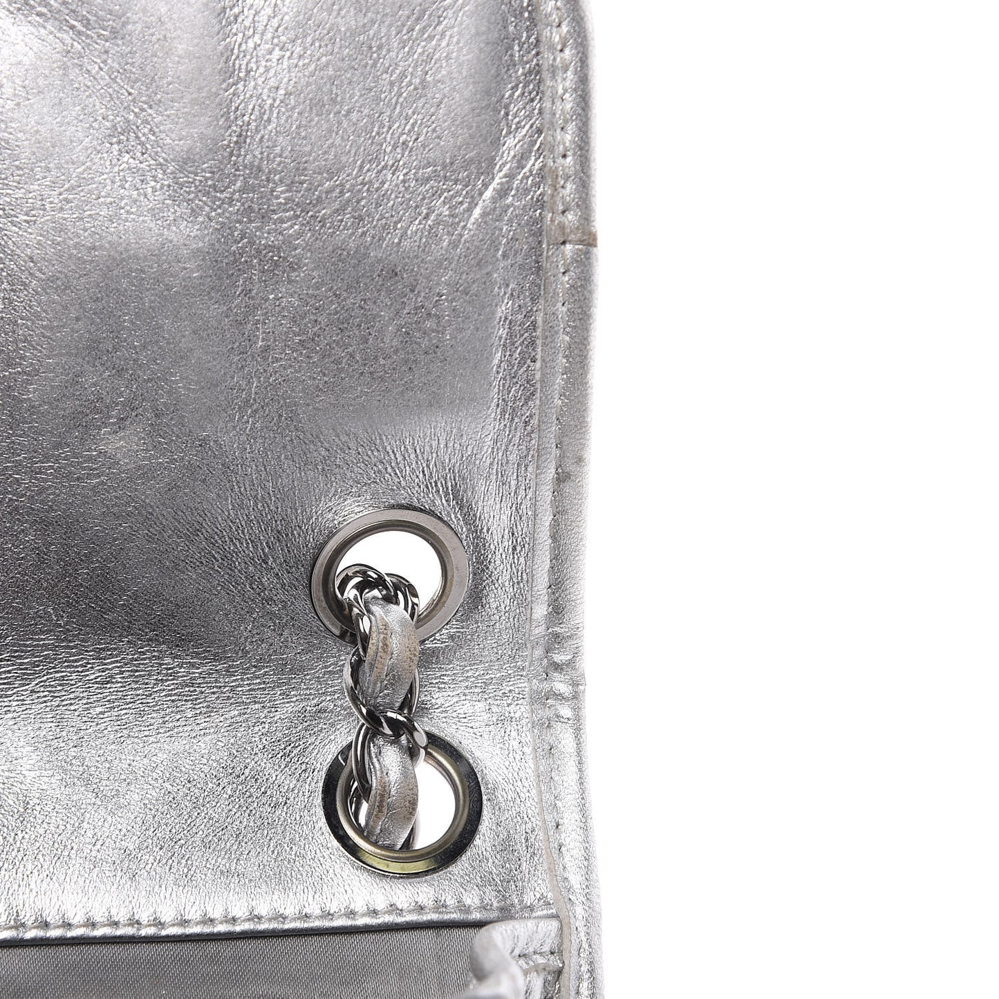 Vinyl Large Ice Cube Flap Silver