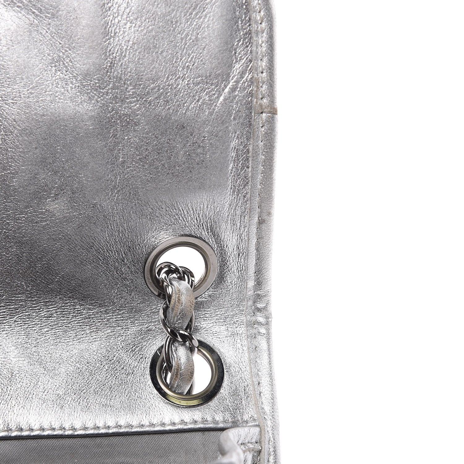Chanel Vinyl Large Ice Cube Flap Silver 13 of 19