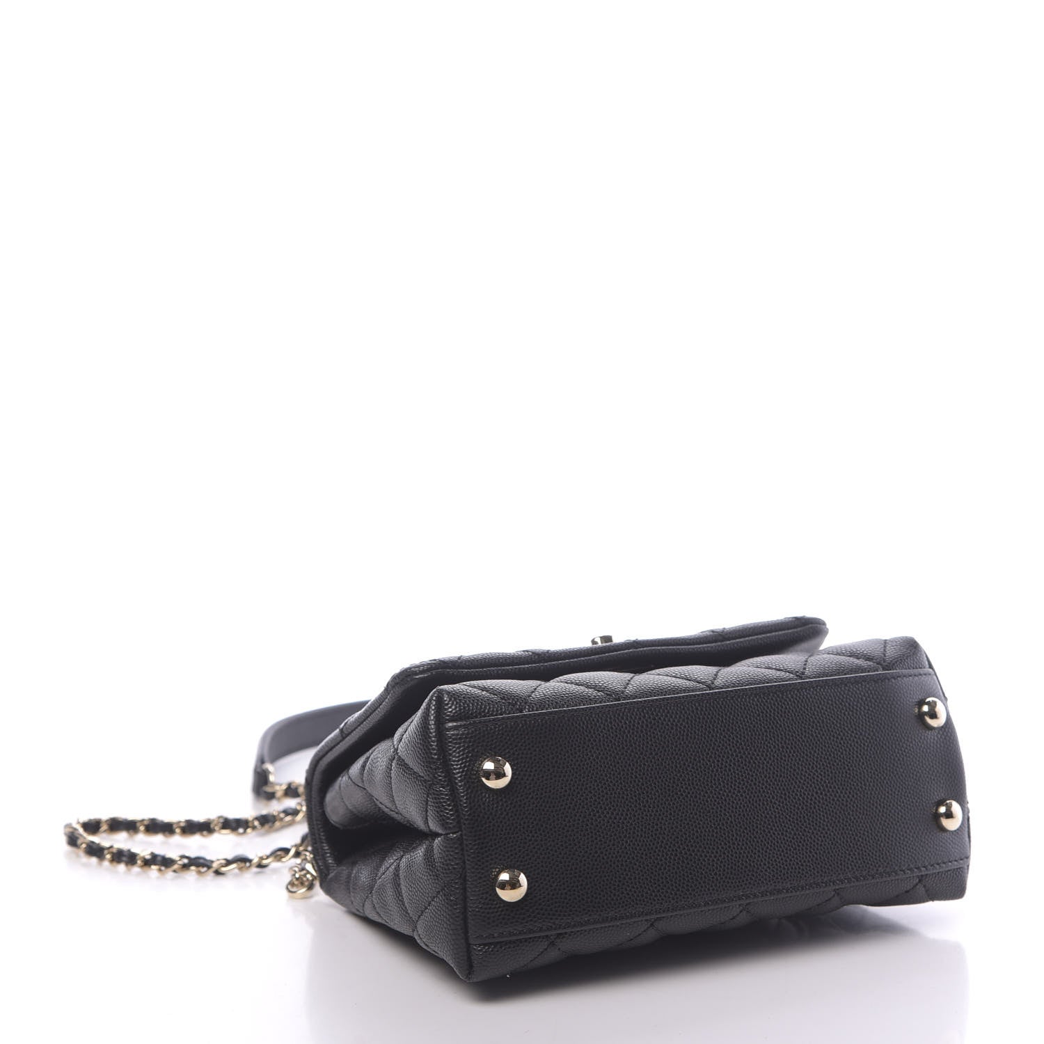 Chanel Caviar Quilted Extra Mini Coco Handle Flap Black 4 of 10