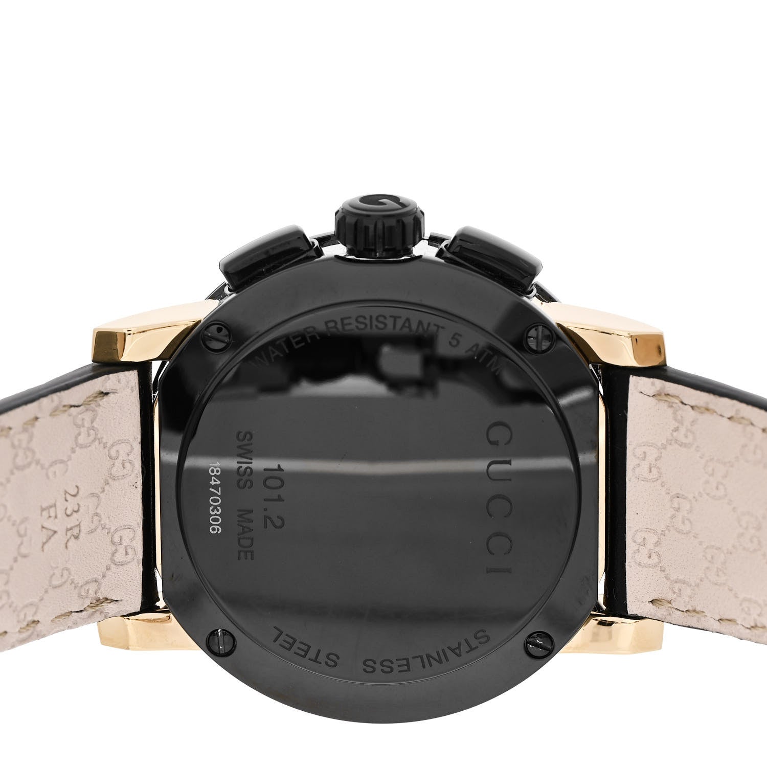 Gucci PVD Stainless Steel Calfskin 44mm G-Chrono Quartz Watch Black 4 of 5
