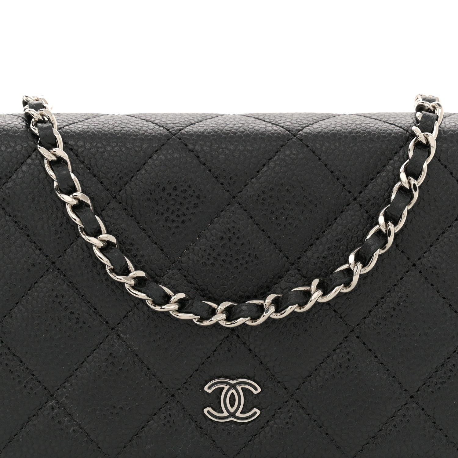 Chanel Caviar Quilted Wallet on Chain WOC Black 8 of 11