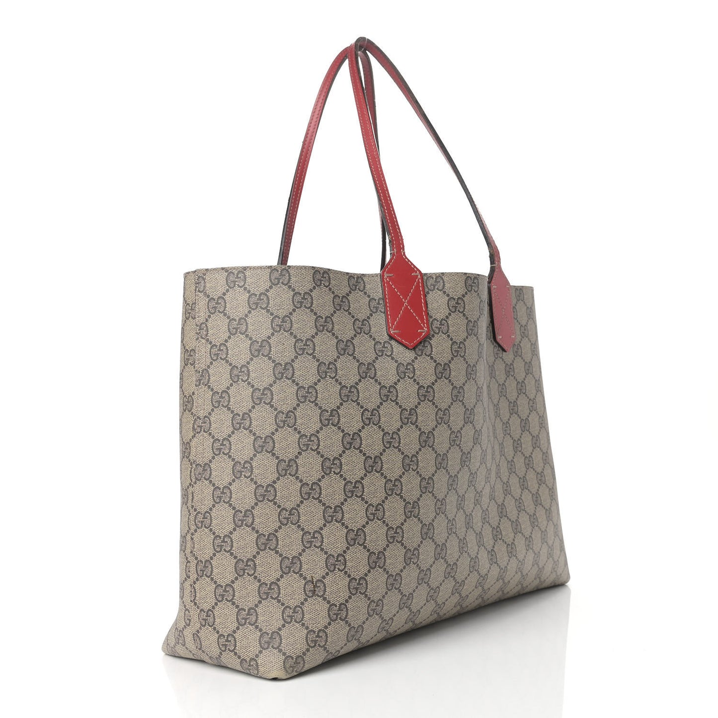 GG Supreme Medium Reversible Tote Beige Red