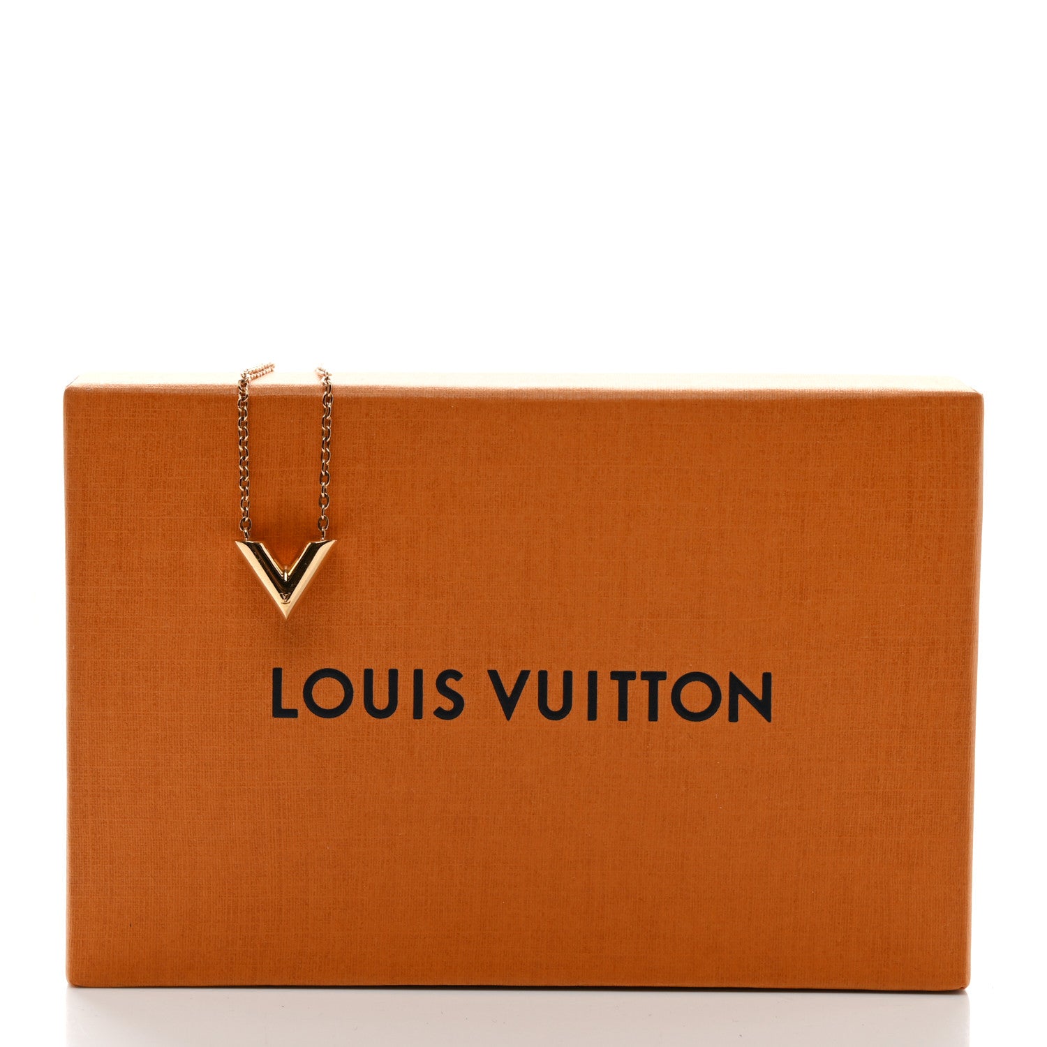 Louis Vuitton Essential V Necklace Gold 6 of 6