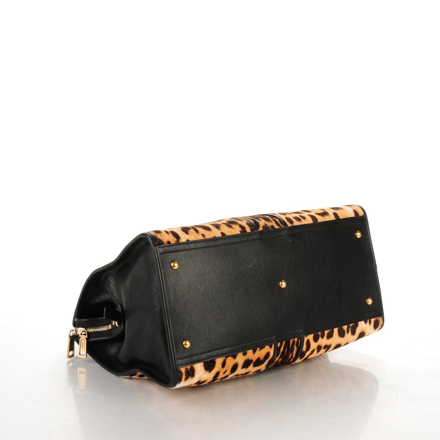 Pony Hair Leopard Print Large Cabas Chyc Black