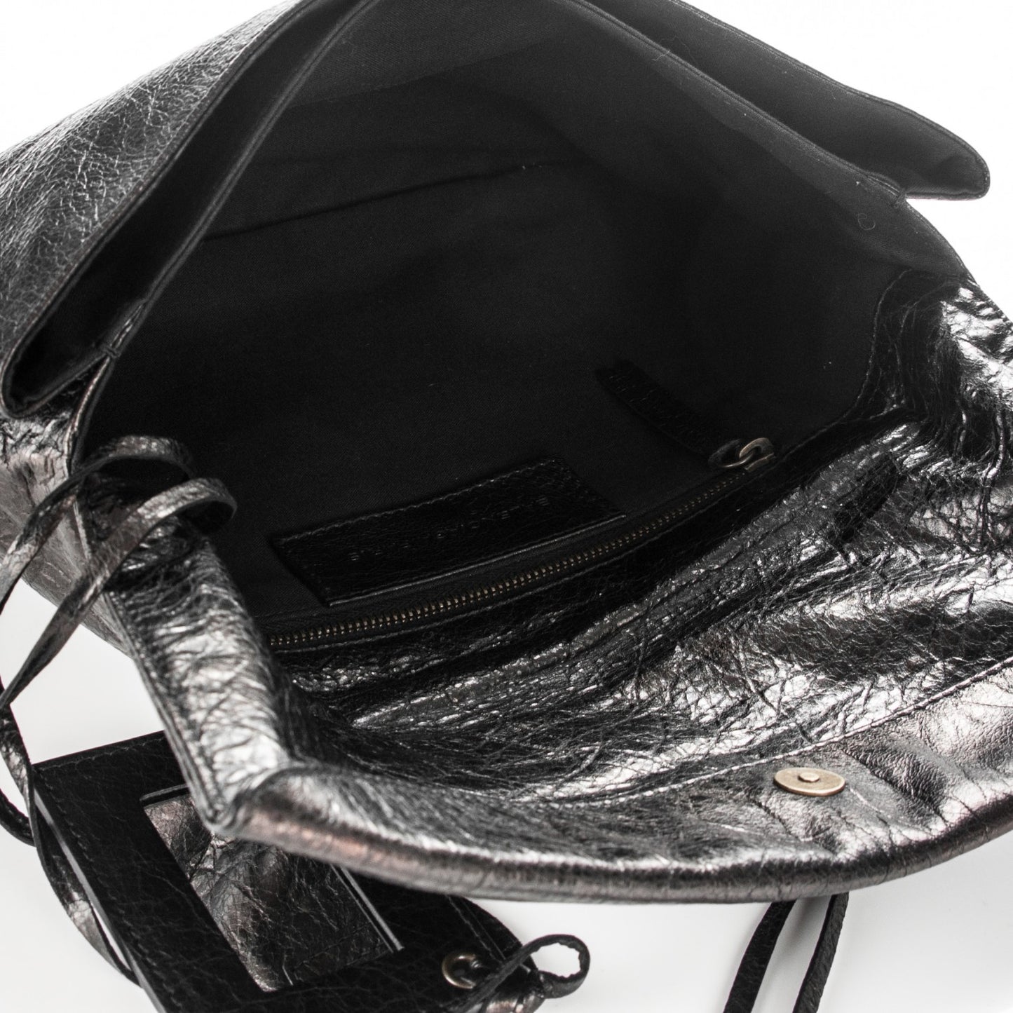 Agneau Classic Hardware Envelope Clutch Black