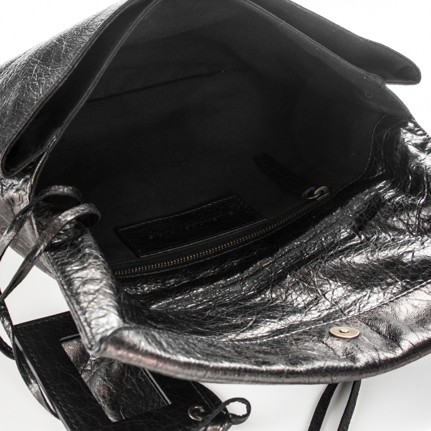 Balenciaga Agneau Classic Hardware Envelope Clutch Black 5 of 7