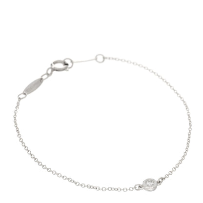 Tiffany Sterling Silver Diamond .05ct Elsa Peretti Diamonds by the Yard Bracelet 1 of 3