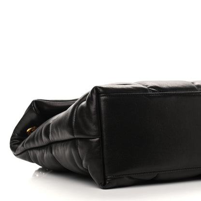 Saint Laurent Lambskin Quilted Medium Loulou Puffer Monogram Chain Satchel Black 11 of 12