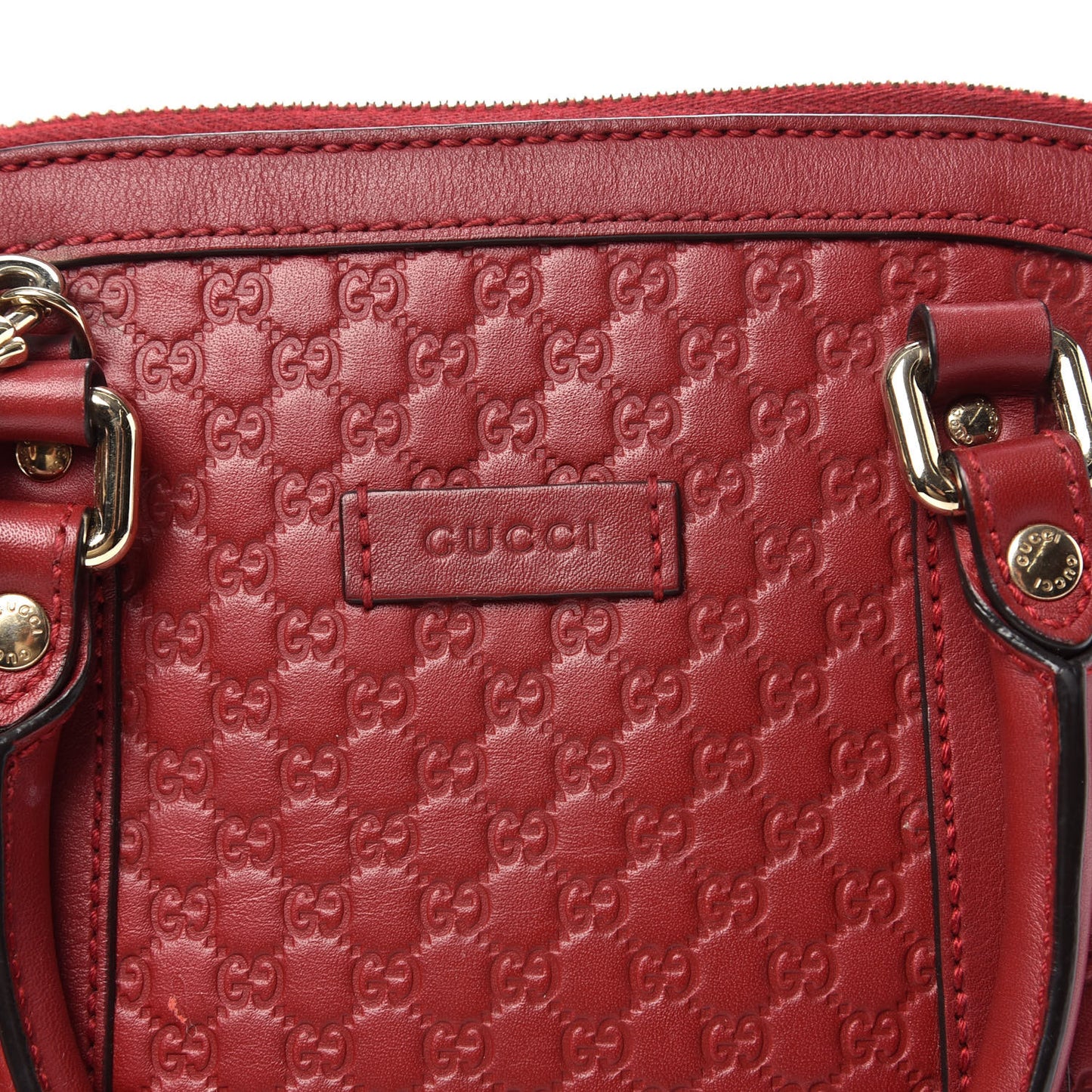 Soft Microguccissima Mini Dome Bag Rosso