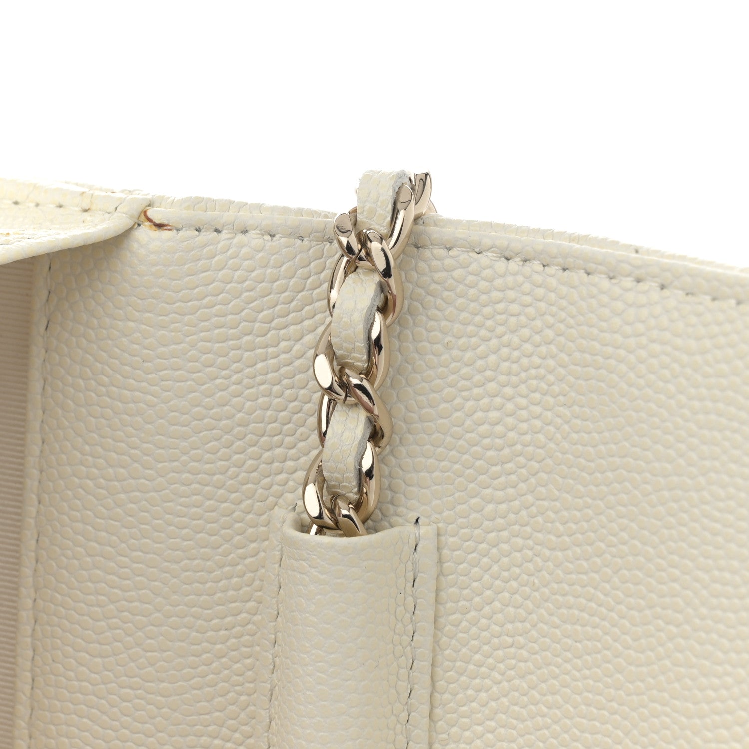 Chanel Caviar Quilted Wallet On Chain WOC White 14 of 15