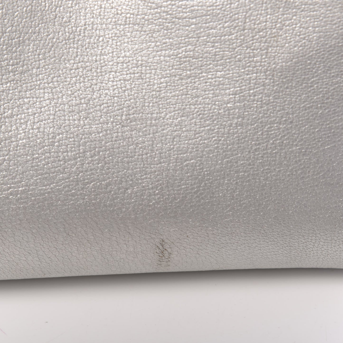 Metallic Sugar Goatskin Mini Antigona Silver