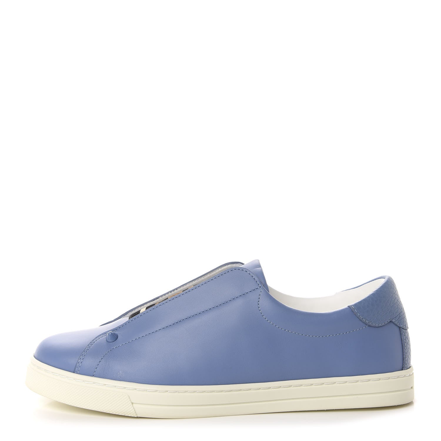 Fendi Vitello FF Rockoclick Slip On Sneakers 38 Blue 1 of 11