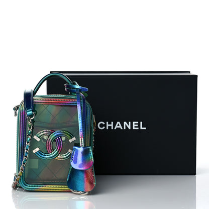 Chanel PVC Patent Calfskin Patent Lambskin Vertical Vanity Case Green 9 of 9