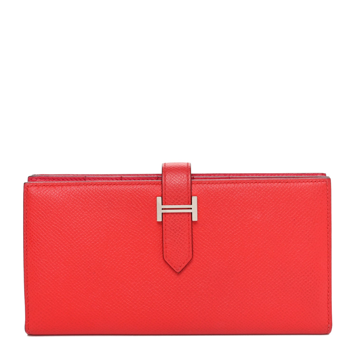 Hermes Epsom Bearn Verso Gusset Wallet Rouge De Coeur Rose Extreme 1 of 7