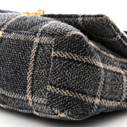 Chanel Tweed Quilted Medium Chanel 19 Flap Grey Navy 10 of 10
