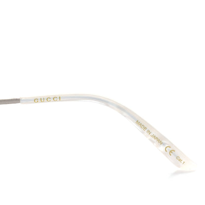 Gucci Crystal Oval Sunglasses GG0620S Silver 6 of 8