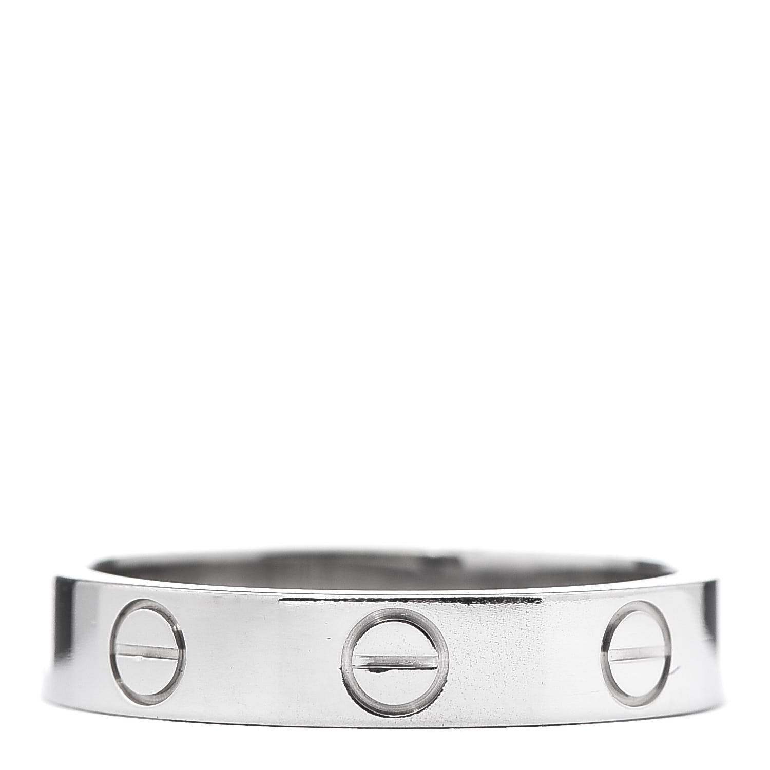 Cartier 18K White Gold 3.5mm LOVE Wedding Band Ring 51 5.75 1 of 4
