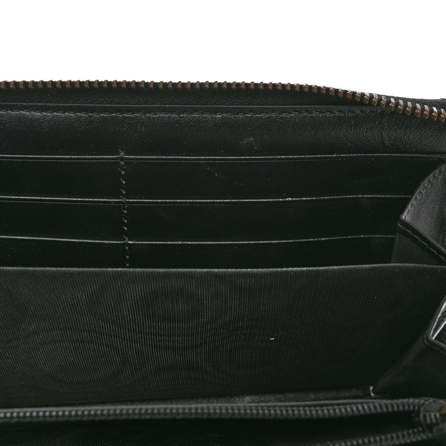 Gucci Calfskin Matelasse GG Marmont Zip Around Wallet Black 9 of 12
