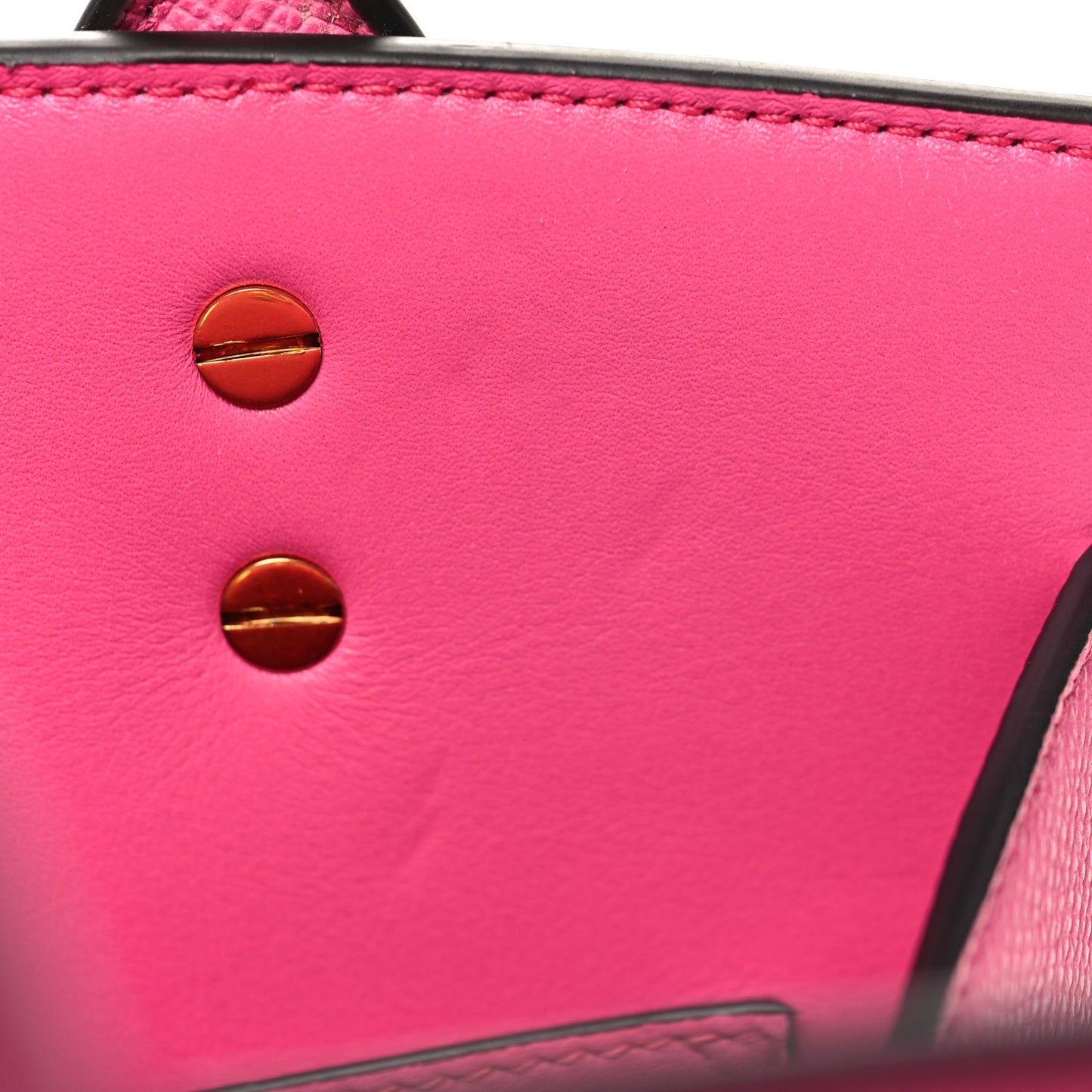 Hammered Calfskin Small The Studio Box Bag Hot Pink