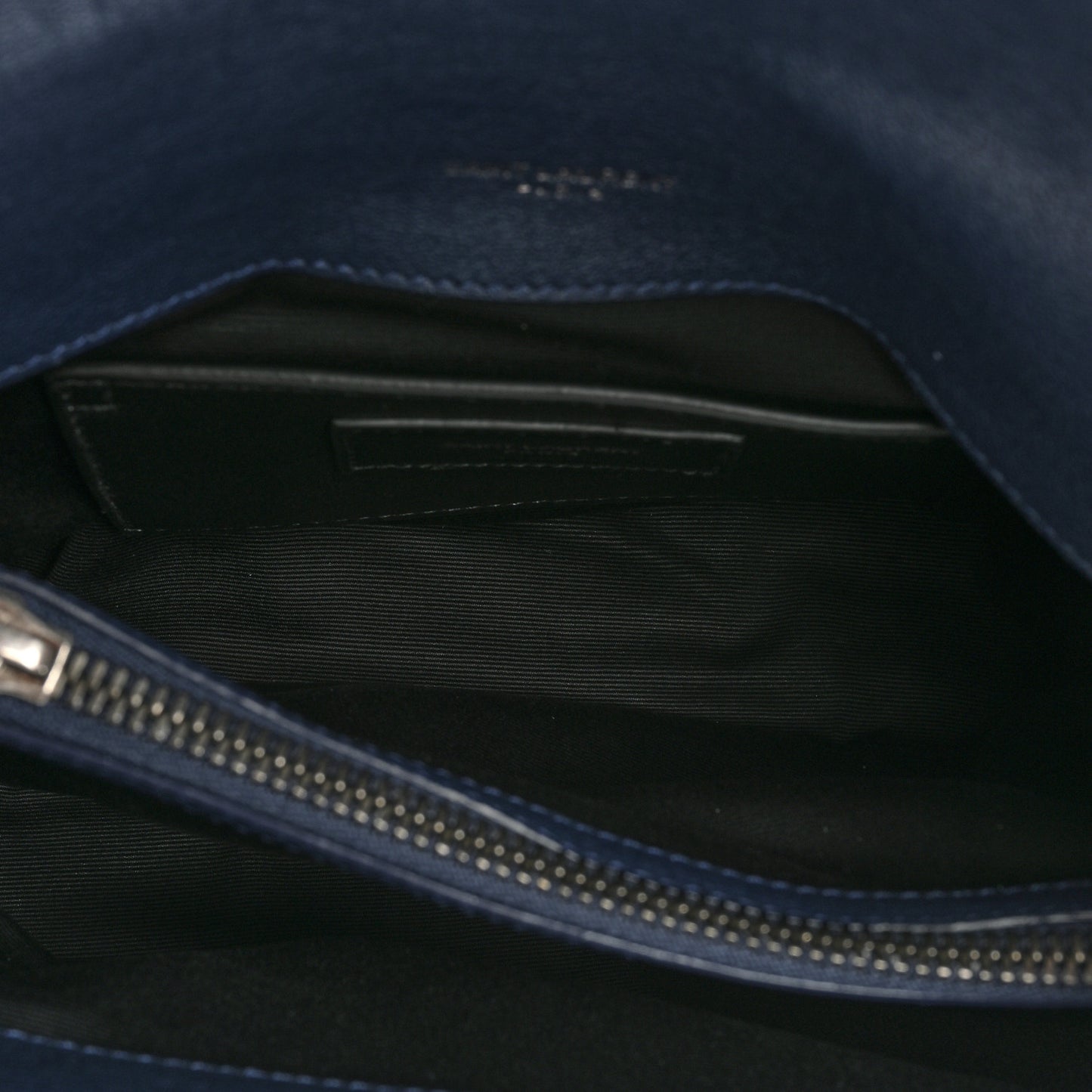 Sheepskin Matelasse Chevron Monogram Medium College Bag Navy