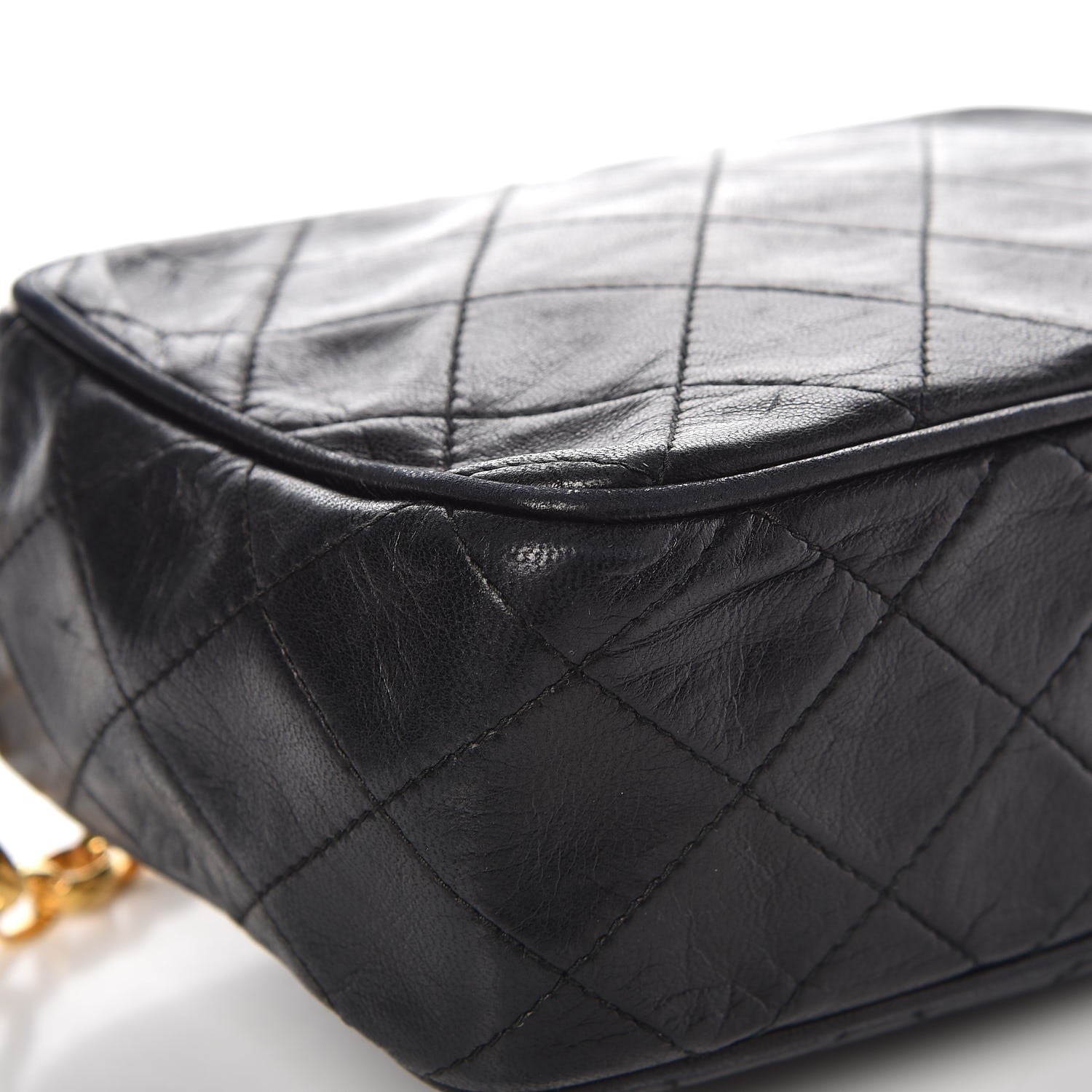 Chanel Lambskin Quilted CC Tassel Camera Case Black 11 of 11