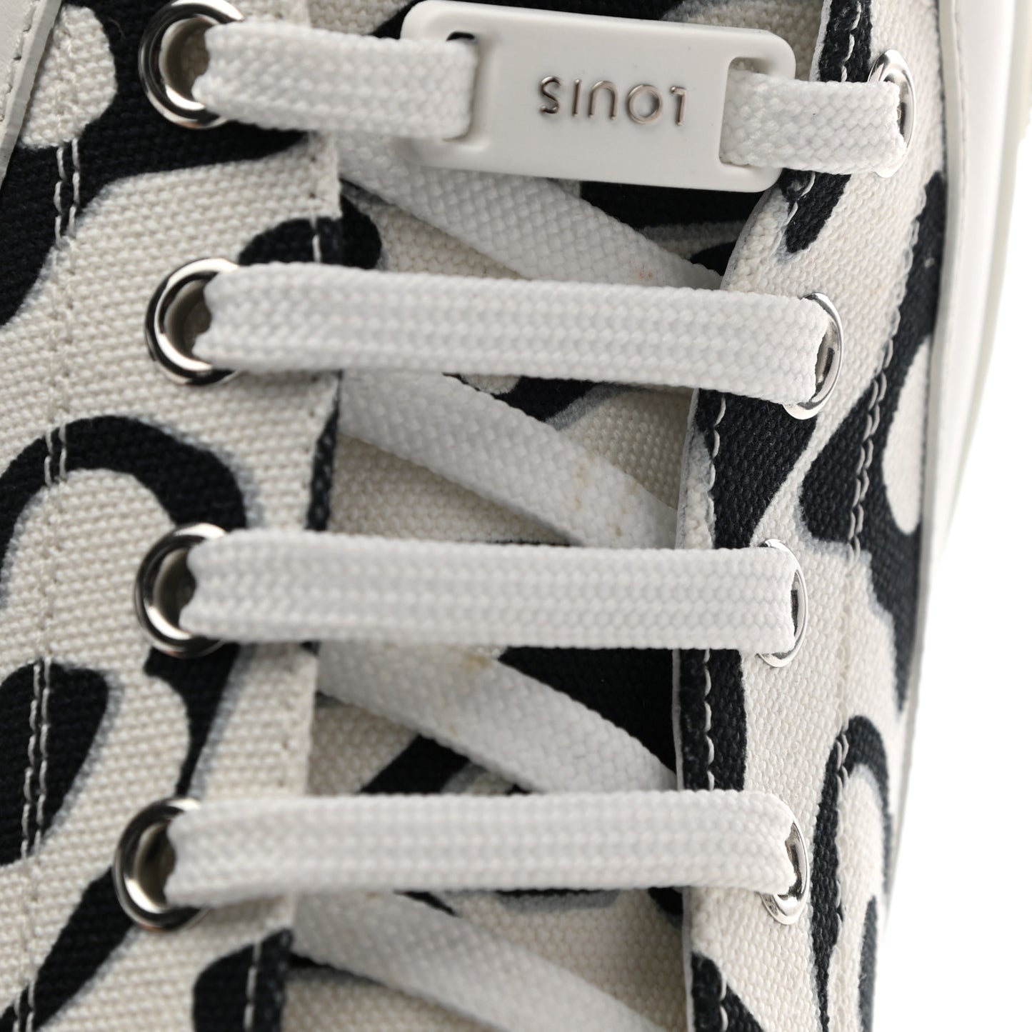 X UF Calfskin Tufted Monogram Stellar Sneaker Boots 37 White Black