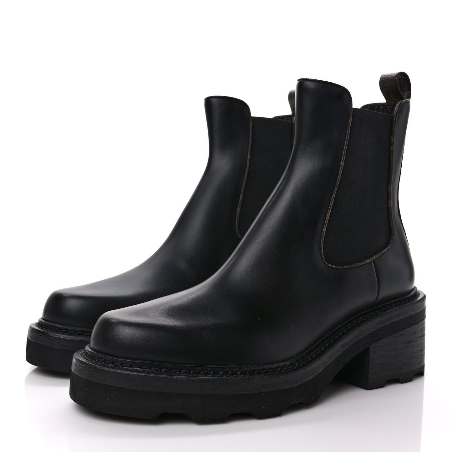 Calfskin Monogram Beaubourg Ankle Boots 39.5 Black