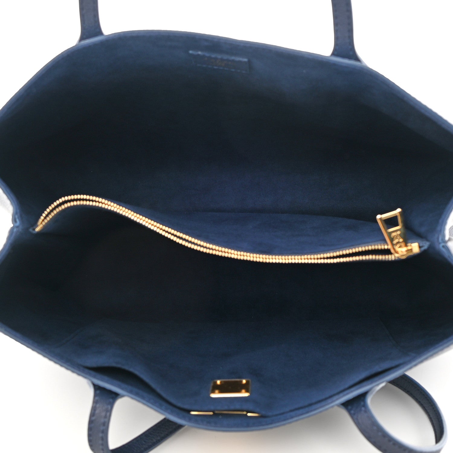 Louis Vuitton Grained Calfskin Lockme Shopper Navy 5 of 11