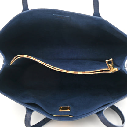 Louis Vuitton Grained Calfskin Lockme Shopper Navy 5 of 11