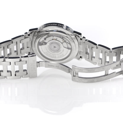 Hermes Stainless Steel 36mm Clipper Automatic Watch Blue 6 of 6