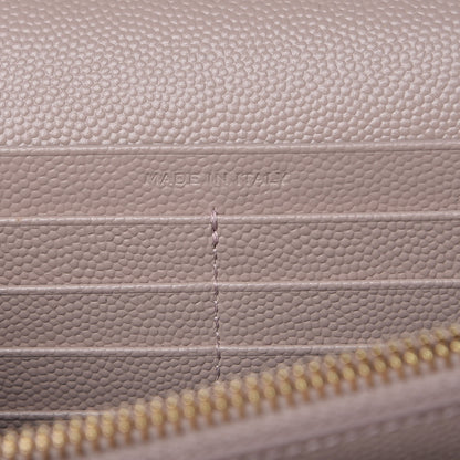 Saint Laurent Grain De Poudre Matelasse Chevron Monogram Chain Wallet Rose Antic 7 of 12