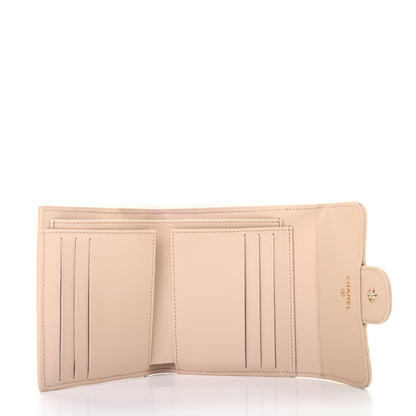 Chanel Caviar Quilted Compact Flap Wallet Light Beige 5 of 8