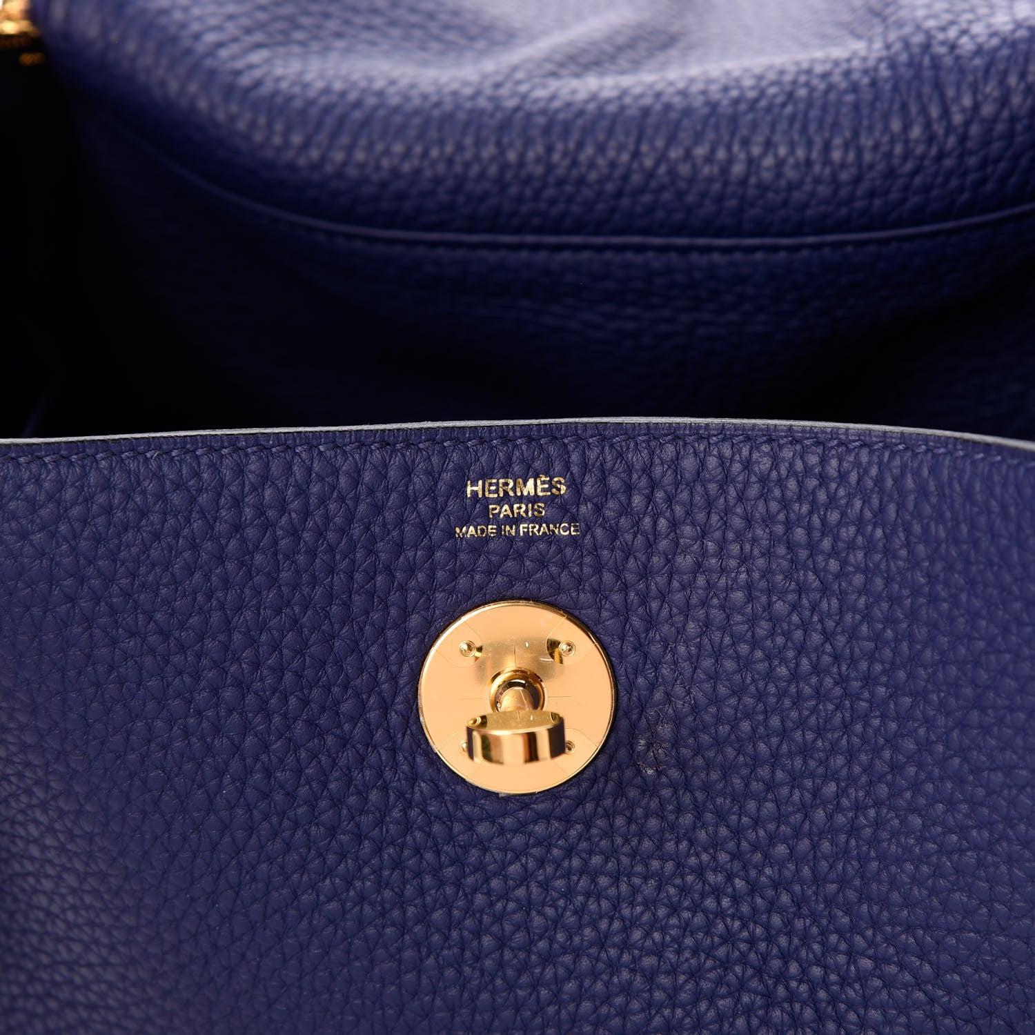 Hermes Taurillon Clemence Lindy 26 Bleu Encre 6 of 9