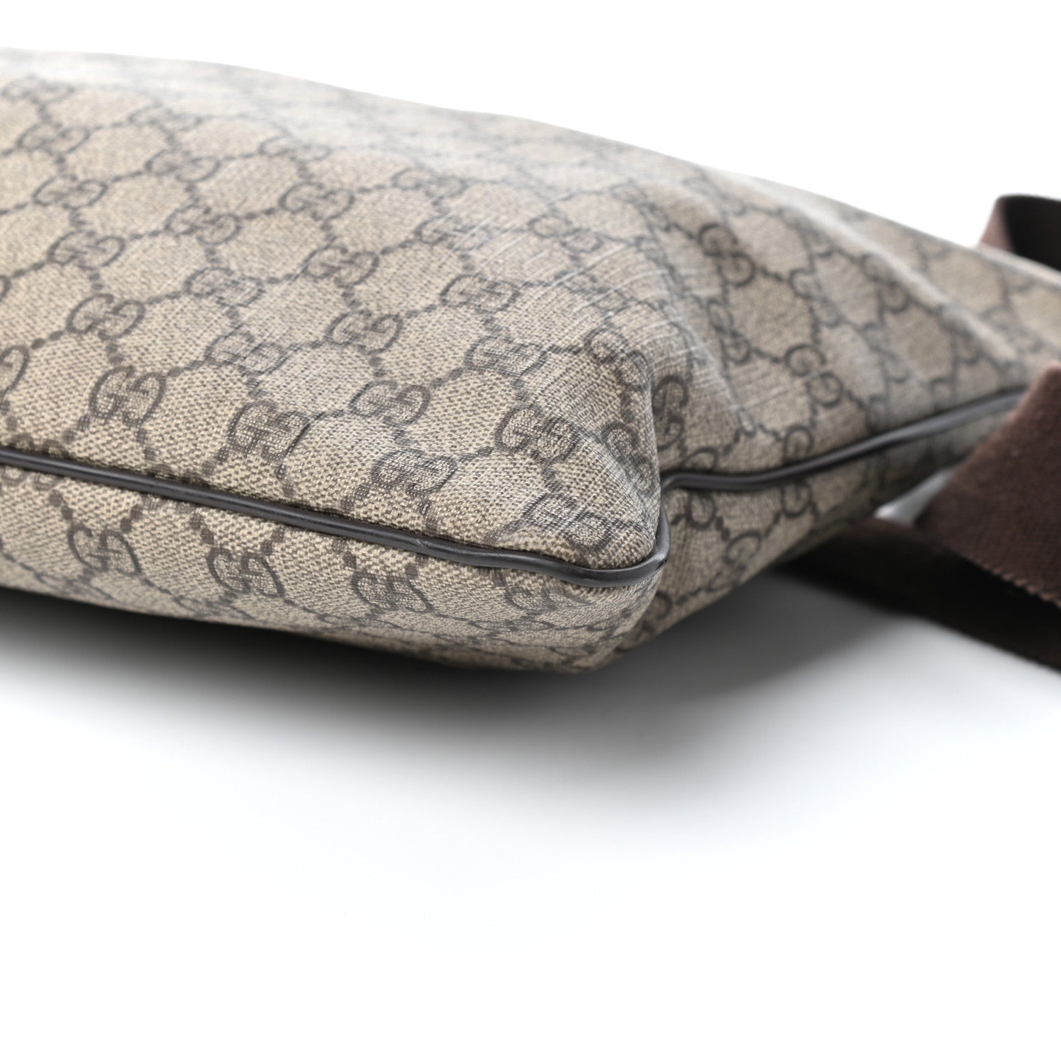 Gucci GG Supreme Monogram Medium Flat Messenger Bag Dark Brown 10 of 10