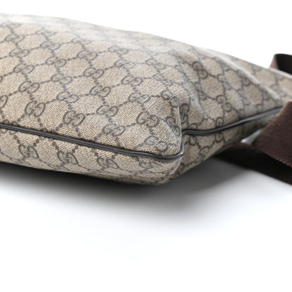 Gucci GG Supreme Monogram Medium Flat Messenger Bag Dark Brown 10 of 10