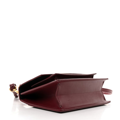 Balenciaga Box Calfskin XS Sharp Top Handle Bag Burgundy 4 of 9