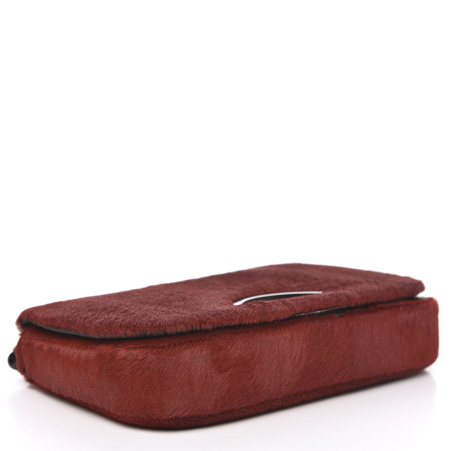 Pony Hair Trotter Maris Pearl Shoulder Bag Dark Red
