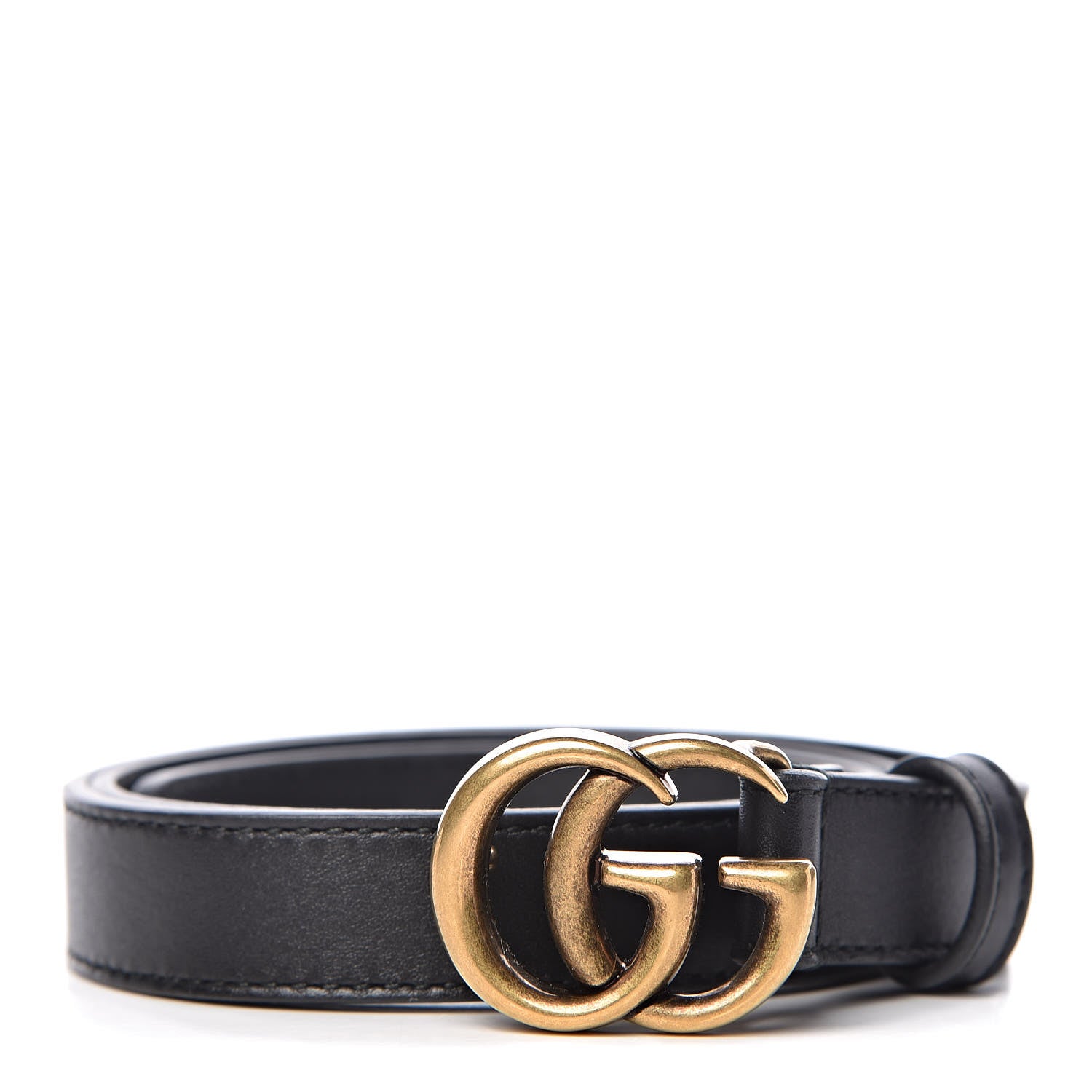 Gucci Calfskin Double G 20mm Belt 70 28 Black 1 of 6