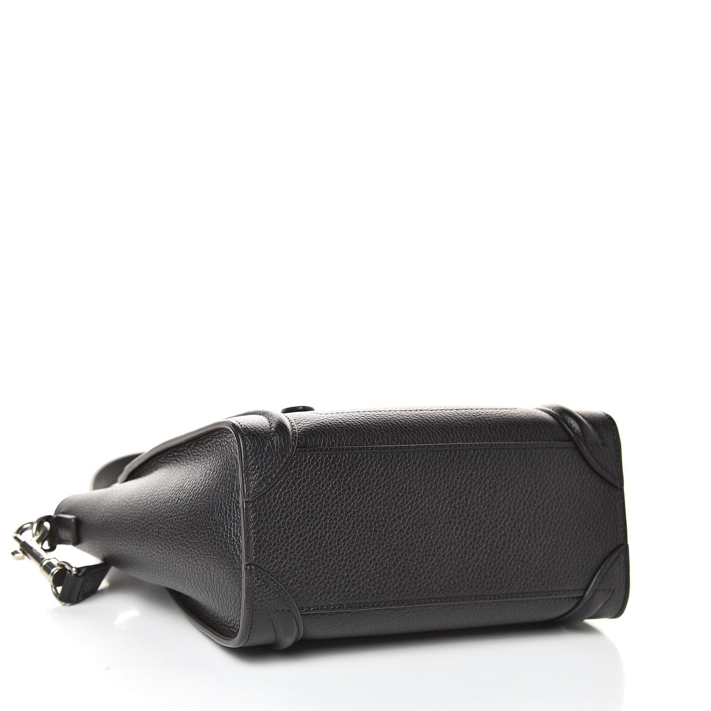 Drummed Calfskin Nano Luggage Black