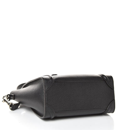 Celine Drummed Calfskin Nano Luggage Black 4 of 14